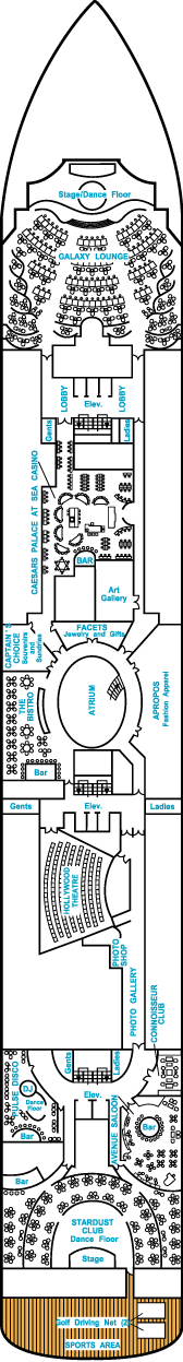 Crystal Serenity Deck Plans: Deck 6, Tiffany Deck